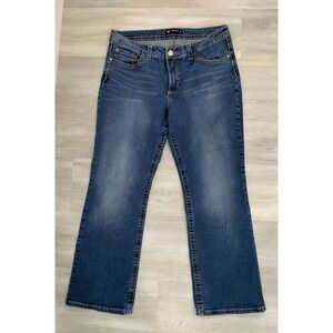 Lee 1889 Jeans Women's Size 16‎ Short (35x28) Blue Denim Mid Rise Fit Straight